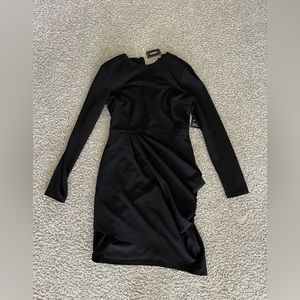 Express long sleeve black dress